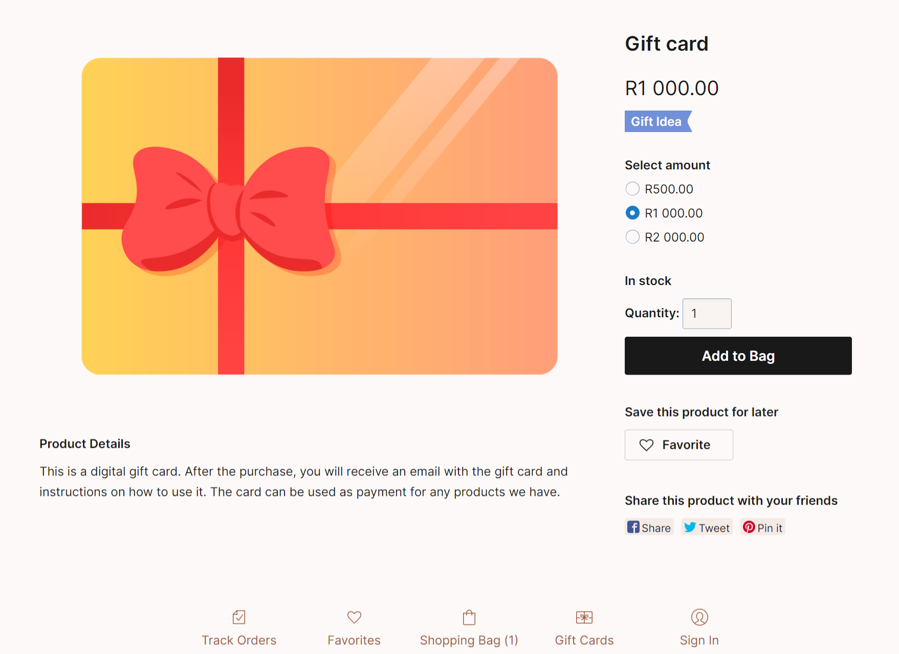 gift card